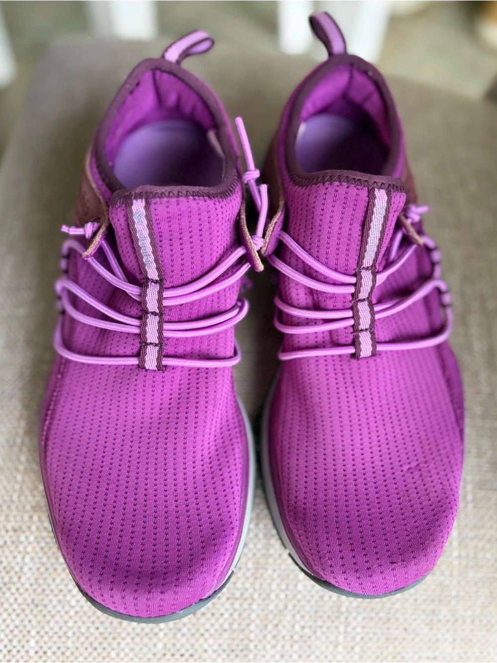 Columbia Women’s Purple Mesh Breathable Low Top Walking Sneakers - Picture 3 of 5